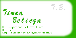 timea belicza business card